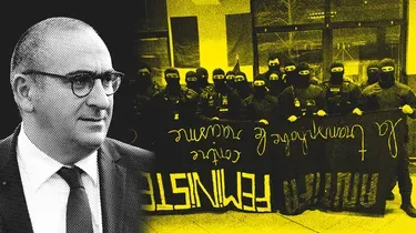 Banderole féministe retournée par des policiers : l’institution fait semblant de condamner